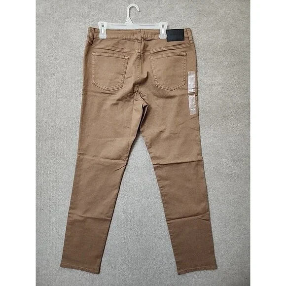 Express Rocco Slim Jeans Mens 34x34 Brown Hyper Stretch NEW